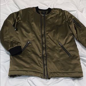 Army green bomber jacket, size M